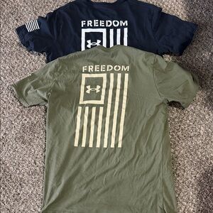 Under Armour Freedom Graphic Tee — Olive Green & Navy